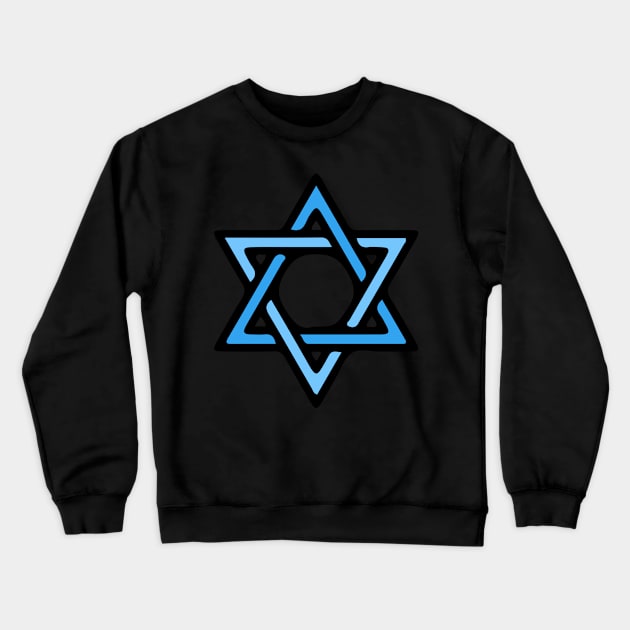 Shalom Star of David Hebrew Jews Judaism Jew Crewneck Sweatshirt by SpruchBastler